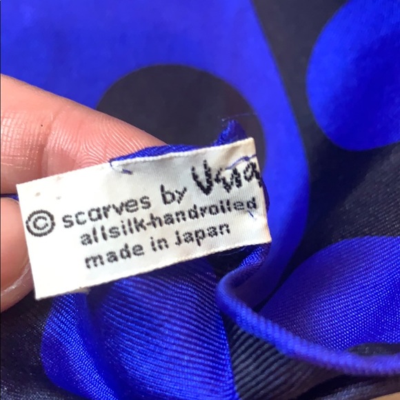 Vintage Vera Silk Scarf Hand Rolled in Japan - Picture 3 of 4